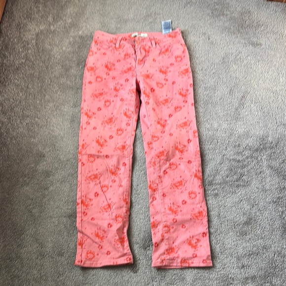 Levi's Perfectly Slimming 512 Straight Leg Floral Print Jeans SIZE 30x32 - Picture 1 of 6
